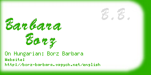 barbara borz business card